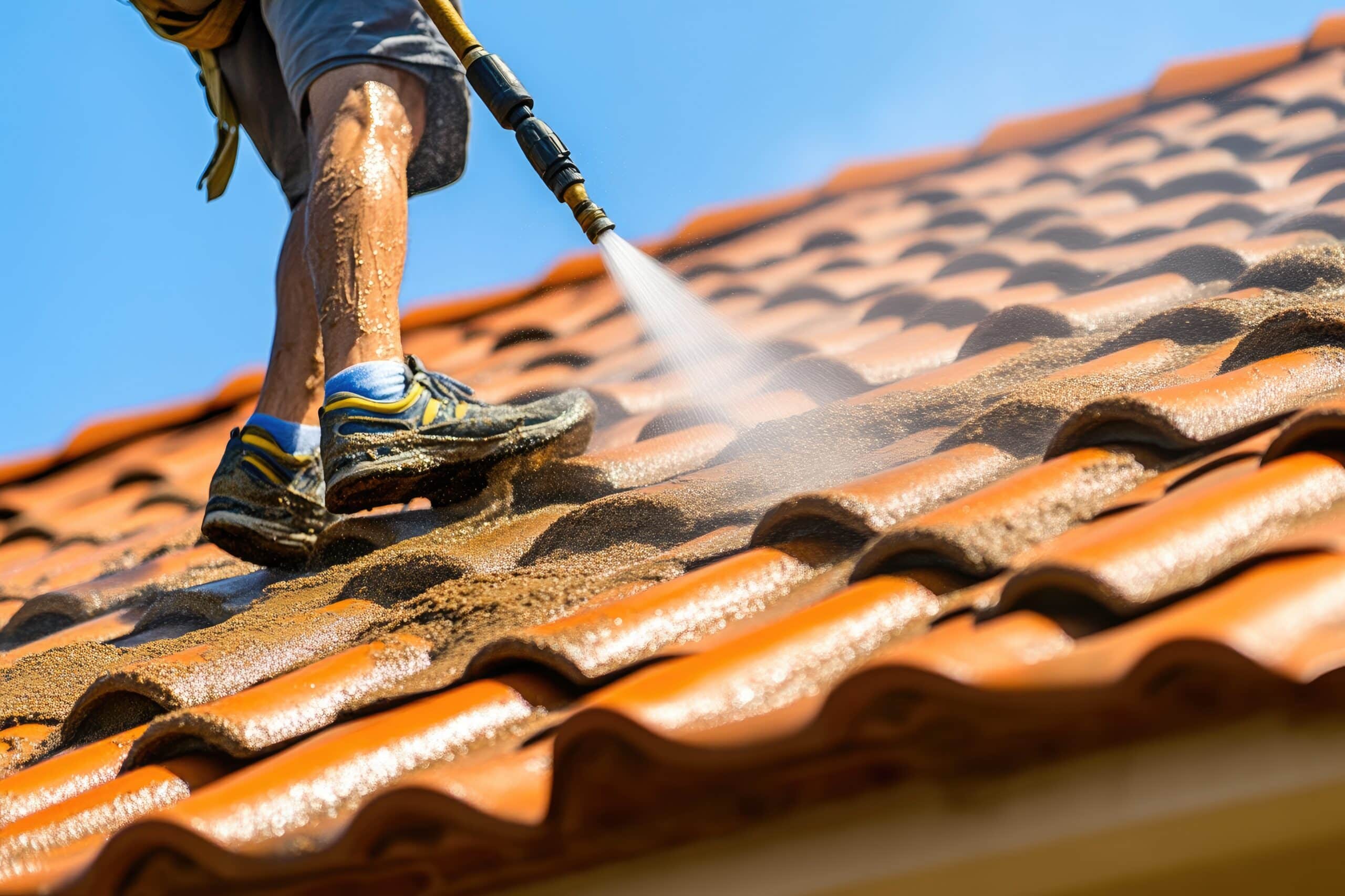 Démoussage et nettoyage de toiture à Lens