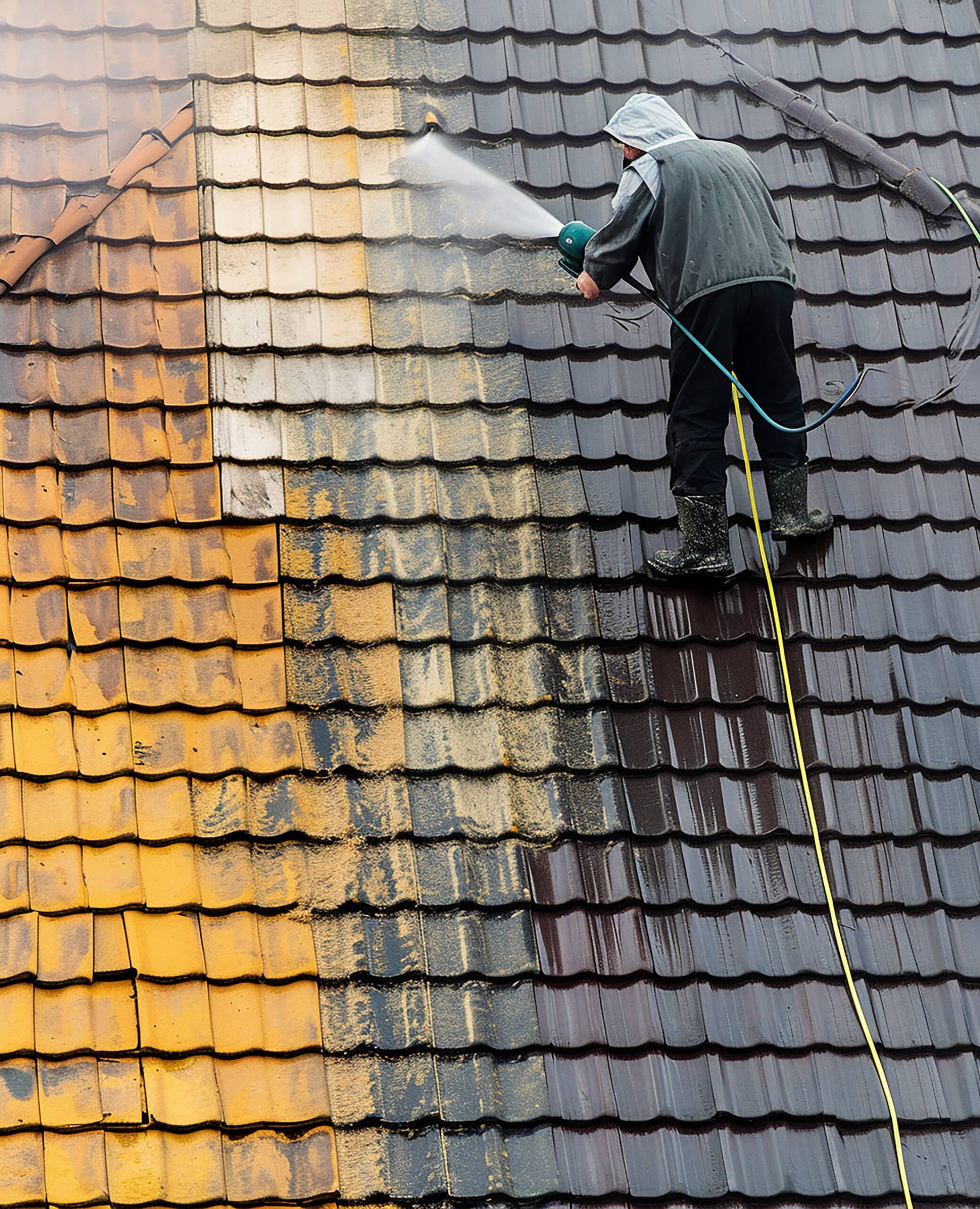 Démoussage et nettoyage de toiture à Lens